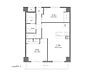 間取り：2LDK、専有面積57.80m2、東向け角部屋。バルコニー側に二重窓設置で遮音性◎