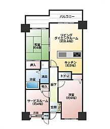 ドラゴンマンション町田参番館 3LDKの間取図画像