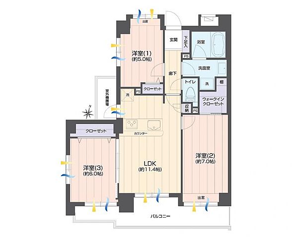 間取りを拡大表示