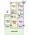 間取り：4LDK、専有面積72.41m2、南向け、専用庭付