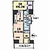 間取り：2LDK、専有面積53.47m2、東向け