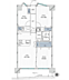 間取り：3LDK、専有面積61.30m2、東向け、階下住戸なし