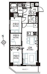 ダイアパレス三河島 3LDKの間取図画像