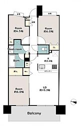 グローリオ千住新橋 3LDKの間取図画像
