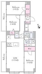 セブンスターマンション大森 3LDKの間取図画像