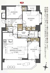 クレアホームズ旭ケ丘ハイライズ 3LDKの間取図画像