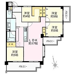 ライオンズマンション奈良帝塚山 4LDKの間取図画像