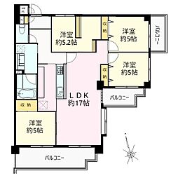 ライオンズマンション 奈良帝塚山 4LDKの間取り