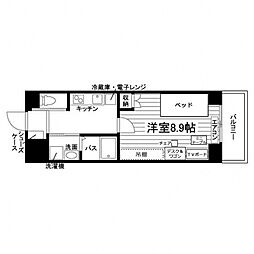 ニューフロンティア高知朝倉2 1Kの間取図画像