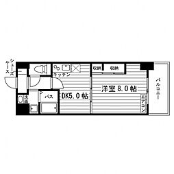 セレーノ高松 1DKの間取図画像