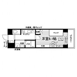 ニューフロンティア高知朝倉2 1Kの間取図画像