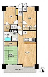 コアマンション島崎2 3LDKの間取図画像