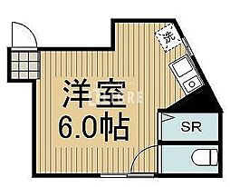 JR中央線 日野駅 徒歩6分の賃貸アパート 1階1Kの間取り