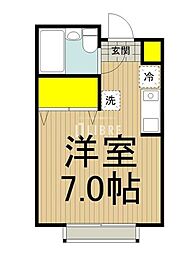 多摩都市モノレール 高松駅 徒歩10分の賃貸アパート 2階1Kの間取り