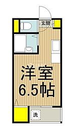 多摩都市モノレール 高松駅 徒歩11分の賃貸マンション 4階ワンルームの間取り