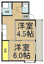 サンライズ荻窪 2Kの間取図画像