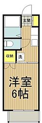 グレイスタムラ 1Kの間取図画像