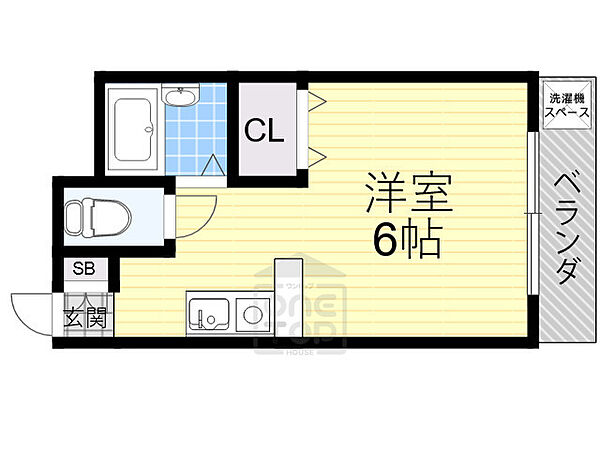 大阪府茨木市双葉町(賃貸マンション1R・3階・20.52㎡)の写真 その2