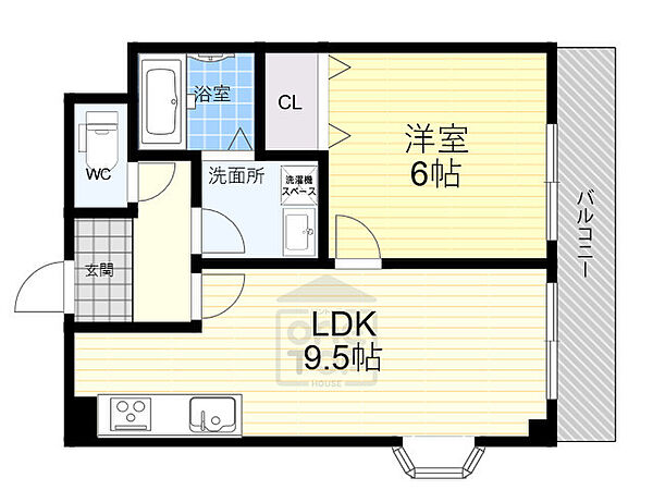 大阪府茨木市竹橋町(賃貸マンション1LDK・3階・34.02㎡)の写真 その2