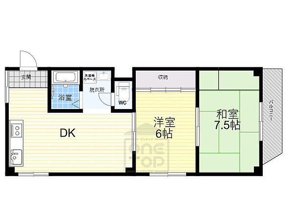 大阪府茨木市五十鈴町(賃貸マンション2DK・2階・42.04㎡)の写真 その2