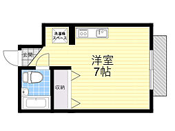 大住マンション ワンルームの間取図画像