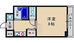アルファ千里丘 1階1Kの間取り