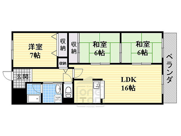 大阪府茨木市真砂３丁目(賃貸マンション3LDK・6階・80.00㎡)の写真 その2