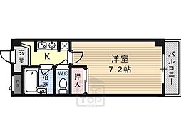 サンライン富田丘 1Kの間取図画像