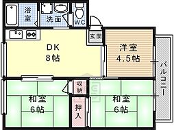 ウインディア南平台A棟 3LDKの間取図画像