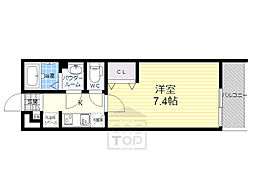 リブリ・茨木春日2 1Kの間取図画像