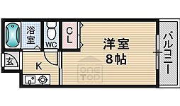 ローズビルウチダ 1Kの間取図画像