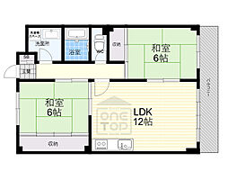 サークハイツ 2LDKの間取図画像
