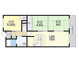 グランドール2 3LDKの間取図画像