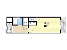 メイプル・ビラ茨木2 ワンルームの間取図画像
