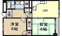 メゾン茨木西駅前 2LDKの間取図画像