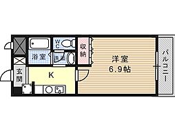 エスポアール 1Kの間取図画像