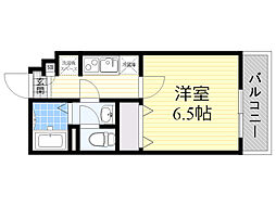 リブリ・千里丘 1Kの間取図画像