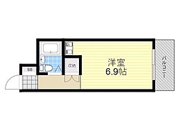 NKハイツ ワンルームの間取図画像