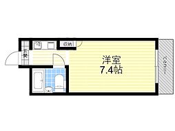 ロイヤルミサワ ワンルームの間取図画像