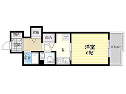 ホワイトプラザ ワンルームの間取図画像