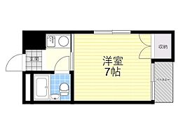 プレアール昭和台 1Kの間取図画像