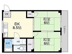 シャトーかわもと 1階/-