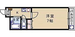 末広14番館 1Kの間取図画像