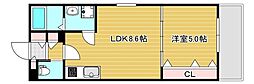 セレニティ豊川I 1LDKの間取図画像