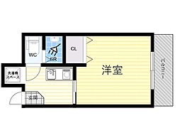 ナンノAsix 1Kの間取図画像