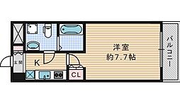 SERENiTE千里丘 1Kの間取図画像