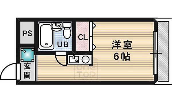 大阪府茨木市総持寺２丁目(賃貸マンション1K・3階・19.00㎡)の写真 その2