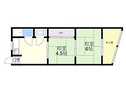 山口ビル 2Kの間取図画像
