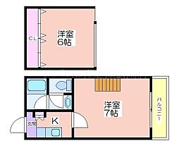 アベニュー中加賀屋  ｜ 大阪府大阪市住之江区中加賀屋3丁目（賃貸マンション2K・7階・28.60㎡） その2