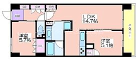 大阪ベイレジデンス　リブリーコート  ｜ 大阪府大阪市住之江区南港北1丁目（賃貸マンション2LDK・14階・59.16㎡） その2